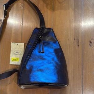 Brown leather Patrica Nash crossbody purse